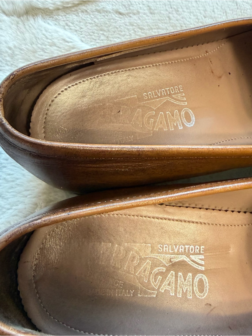 $1,090 Salvatore Ferragamo Brown Leather Gancini Buckle Horse-bit Loafers 10.5 D - Picture 14 of 16